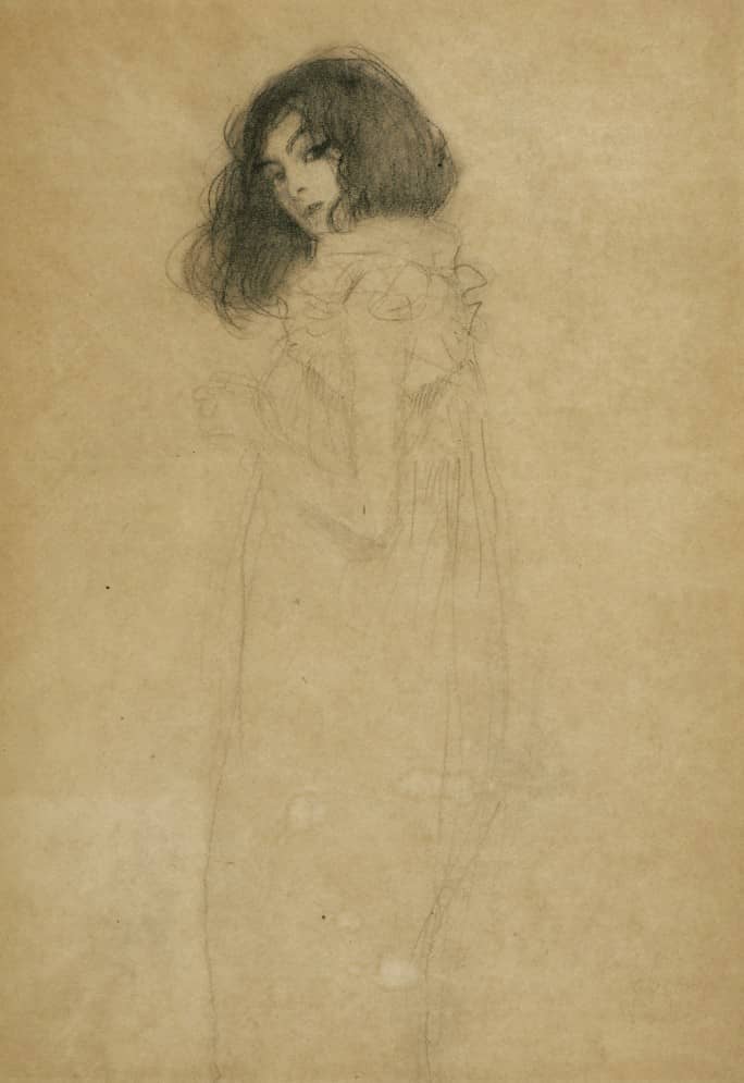Girl Turned to the Left by Gustav Klimt