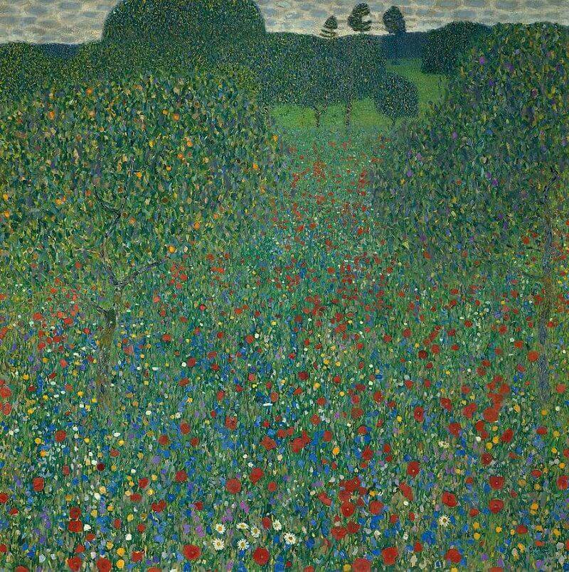 Field of Poppies, 1907 by Gustav Klimt
